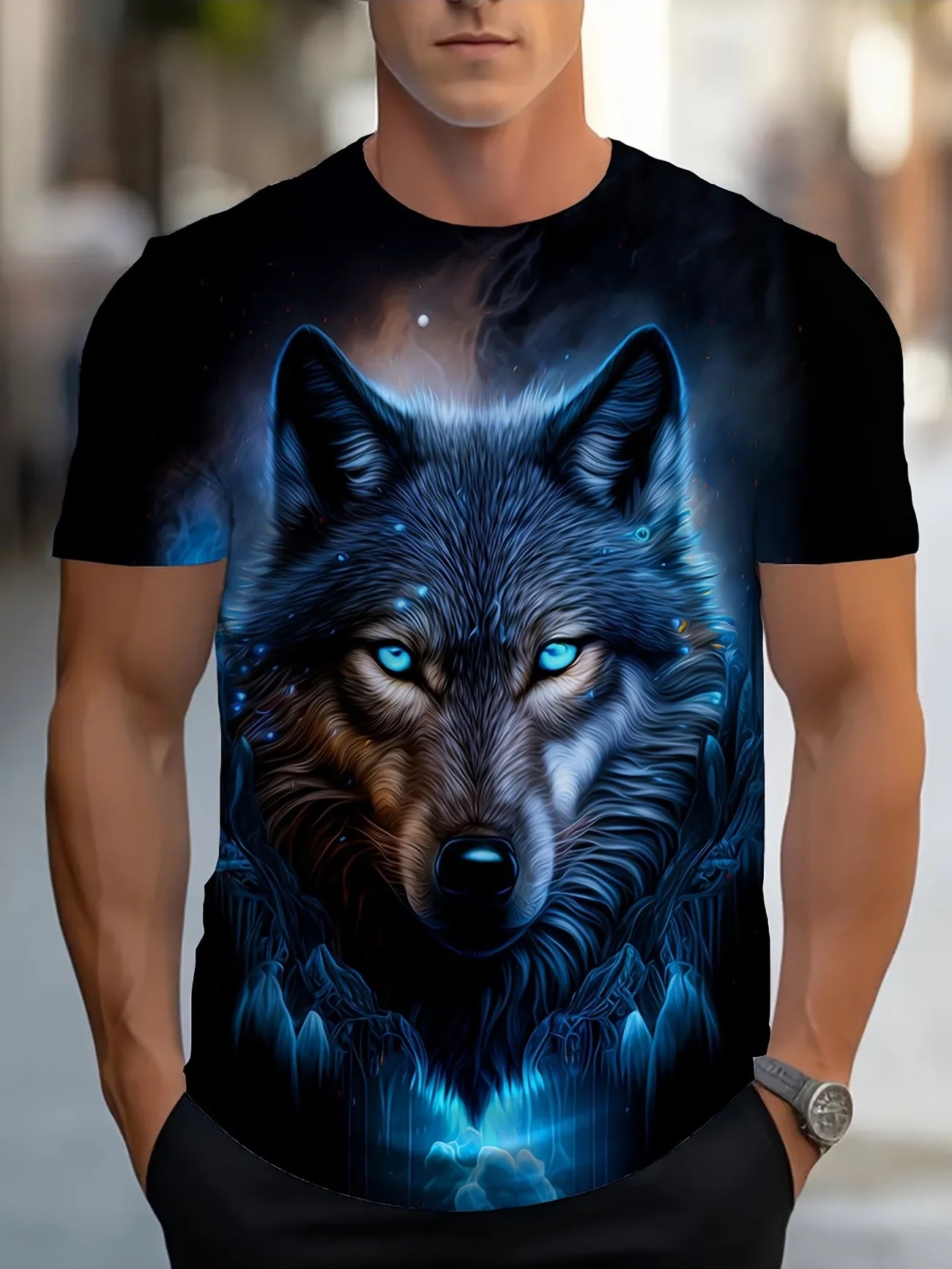 Camiseta Streetwear Patchwork | Negro, Verde y Blanco