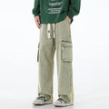 Pantalones vaqueros cargo holgados para hombre, estilo streetwear vintage, de pierna ancha, estilo streetwear americano Y2K, con bolsillos grandes, para jóvenes.